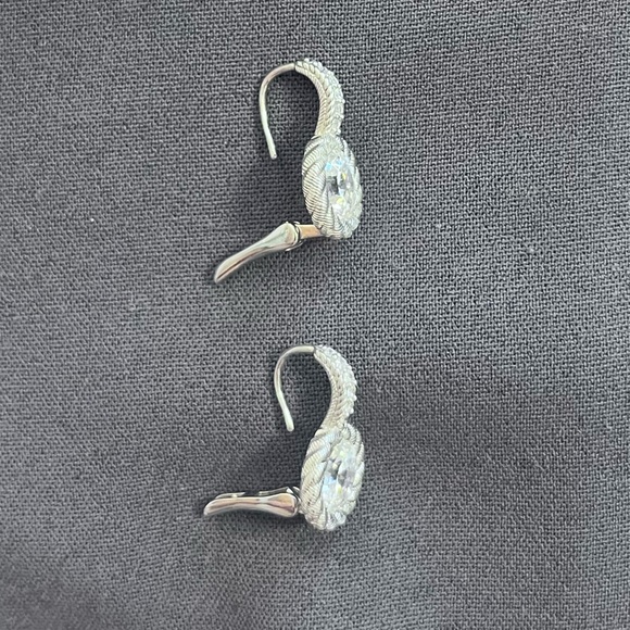 Judith Ripka Sterling Silver Teardrop Earrings - Picture 3 of 4